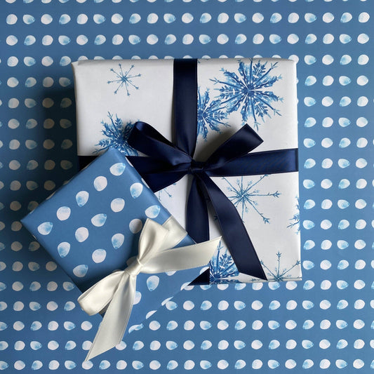 Blue Snowflake Wrapping Paper