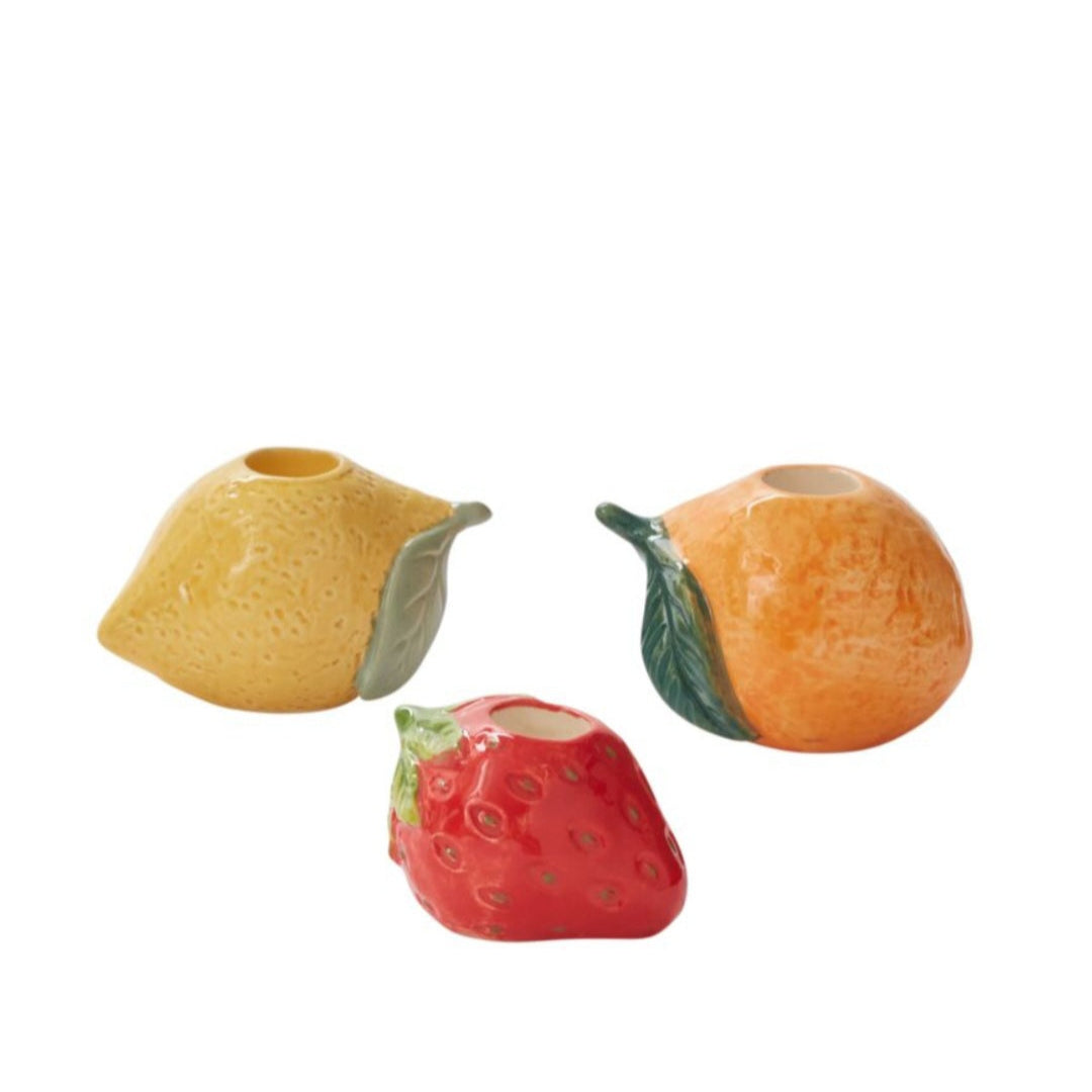 Orange Fresh Fruit Candle Holder