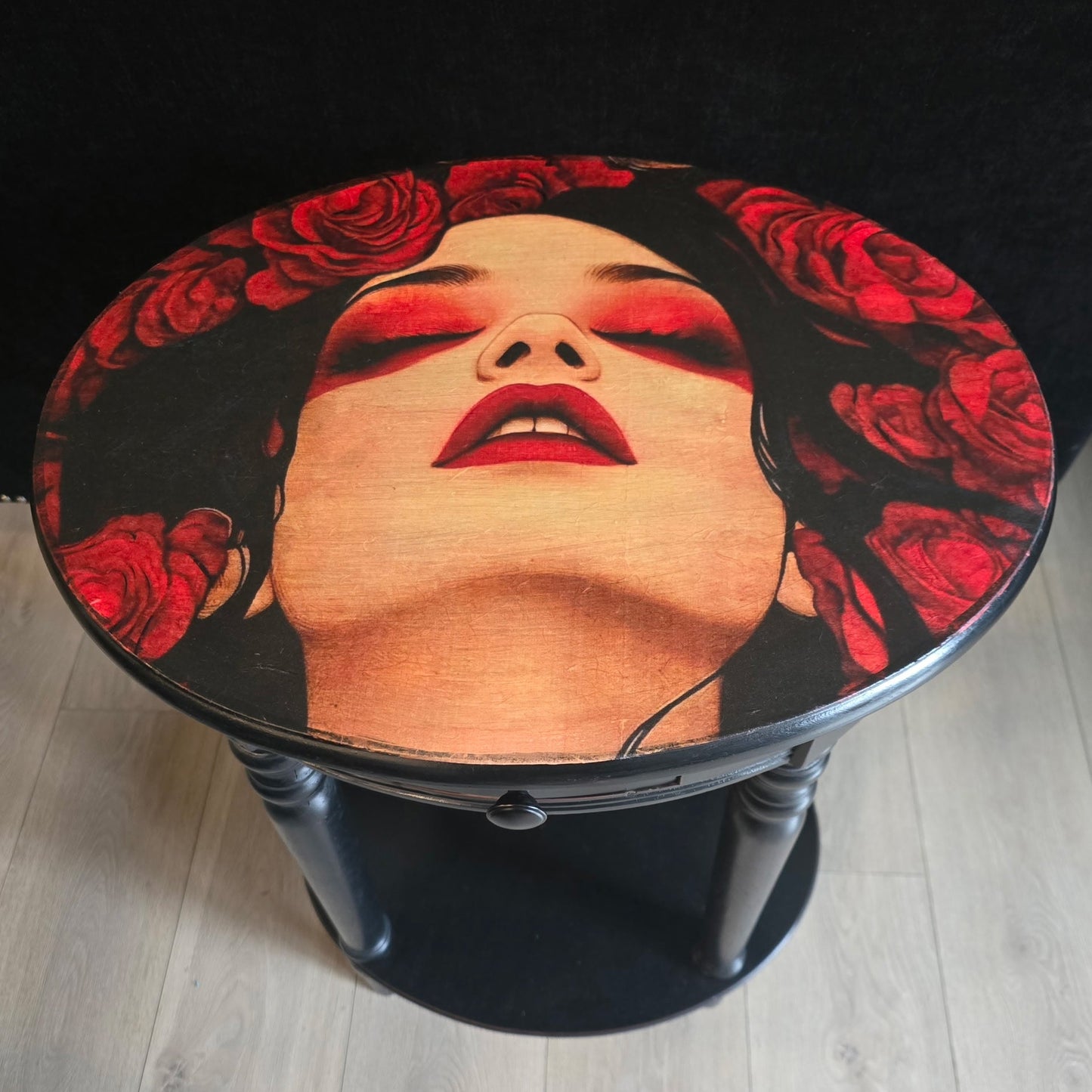 Gothic Gaze Side Table and Accent Mirror
