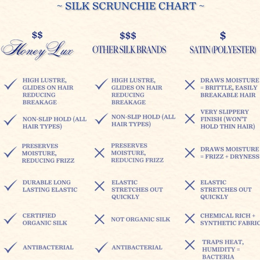 Organic Premium Silk Scrunchies