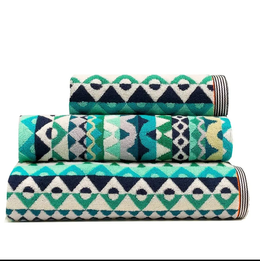 Turquoise and Blue Bathmat