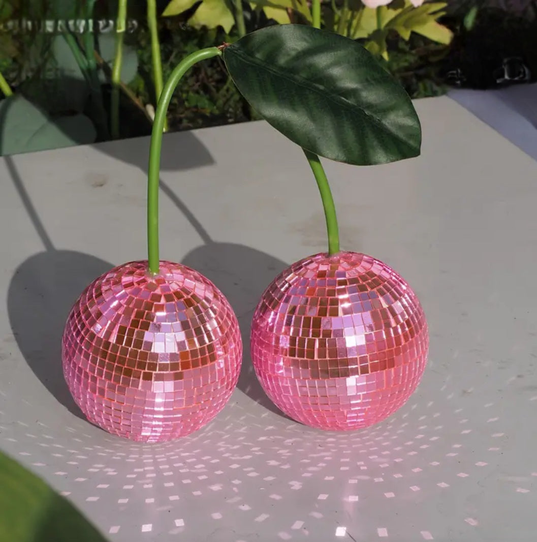 Pink Cherry Disco Balls
