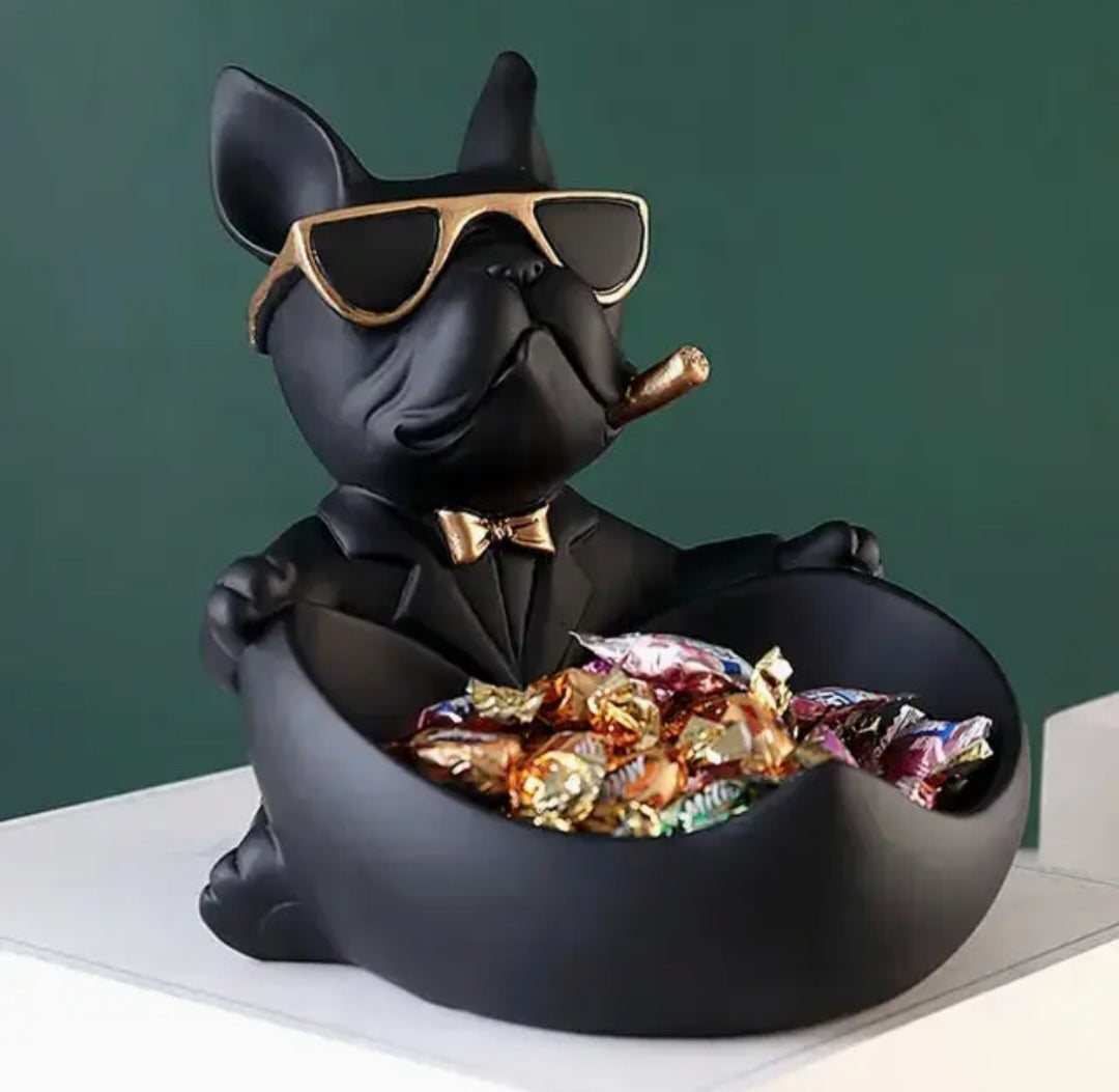 French Bulldog Statue Bowl
