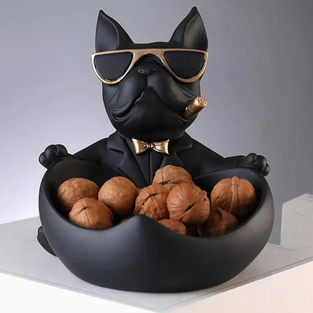 French Bulldog Statue Bowl