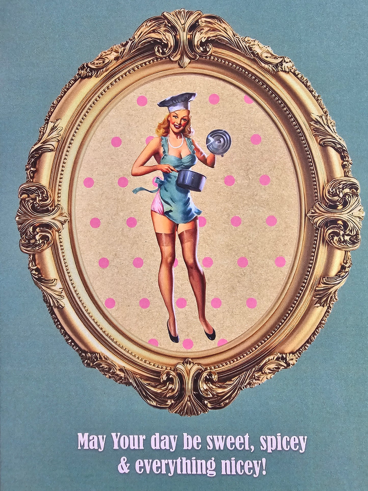 Sweet & Spicy Pin-Up Girl Card