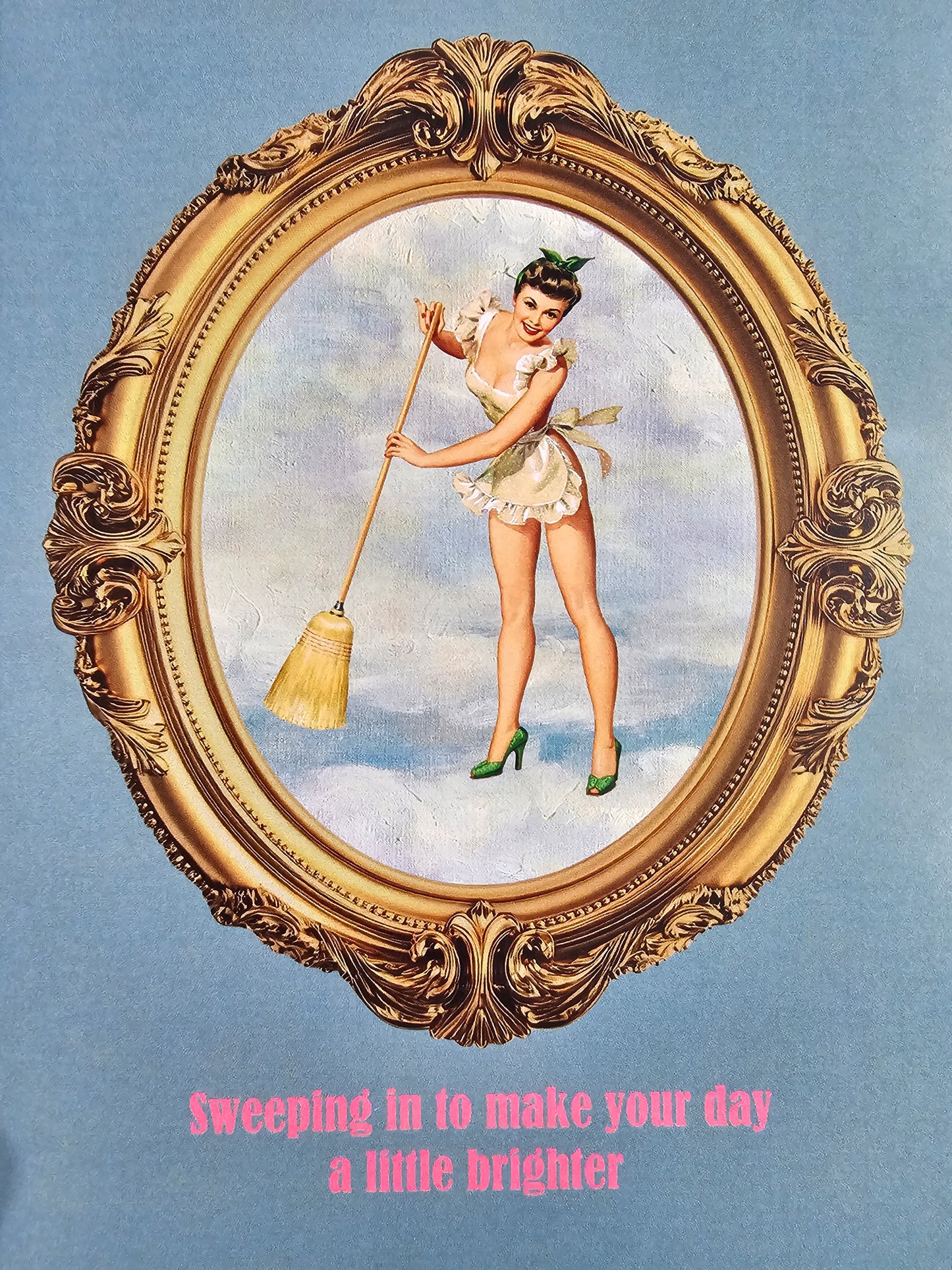Golden Glow Pin-Up Girl Card