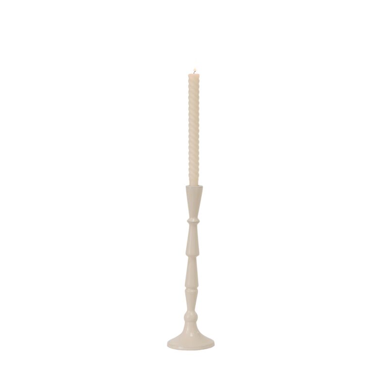 White Candy-Coated Candle Holder