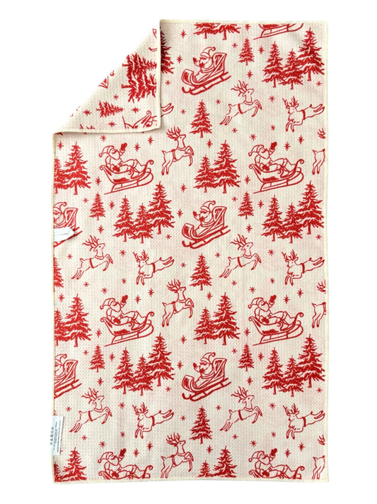 Sleigh The Night Double-Sided Hand Towel