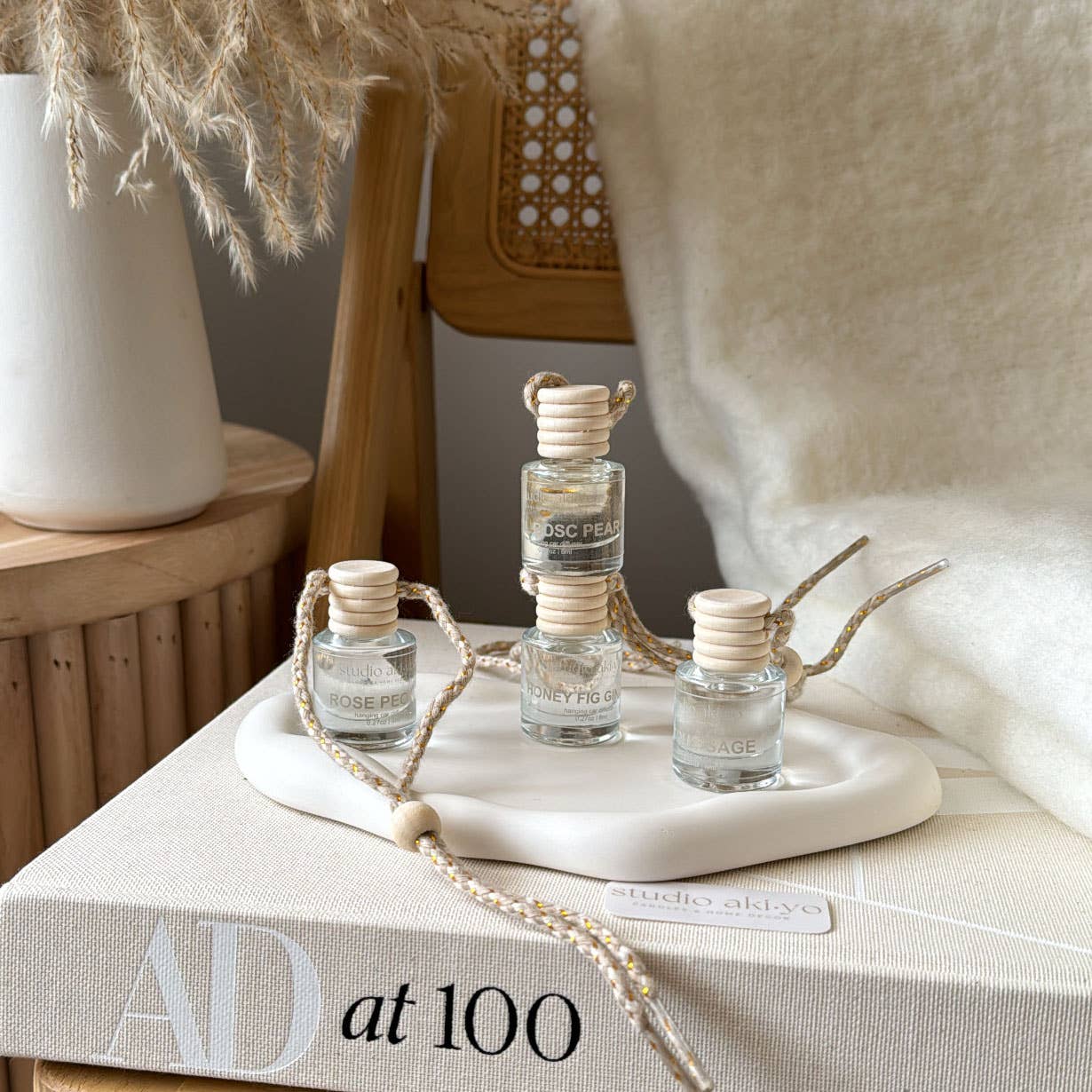 Car Diffuser Basil + Bosc Pear | Boho Natural Car Freshies