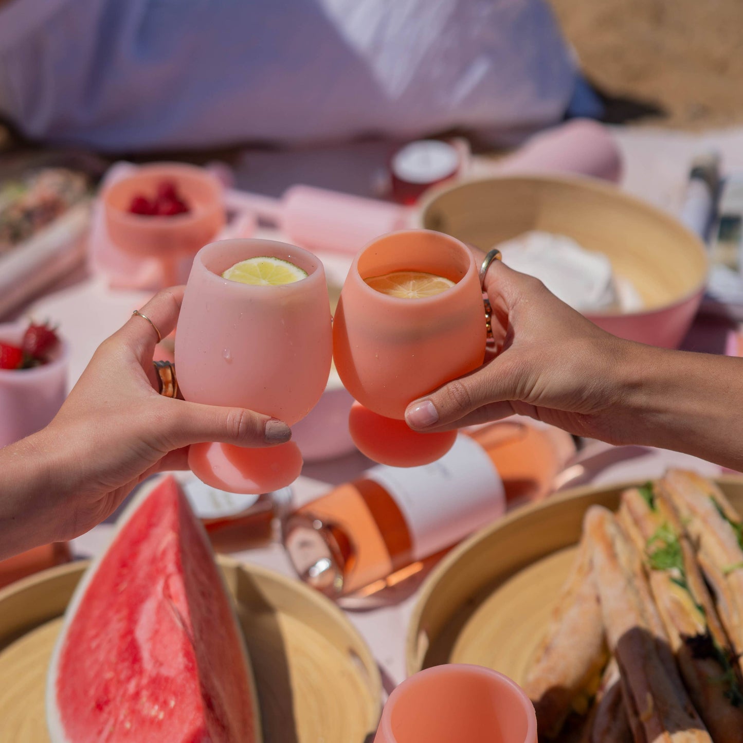 Peach + Petal Stemm Unbreakable Wine Glasses