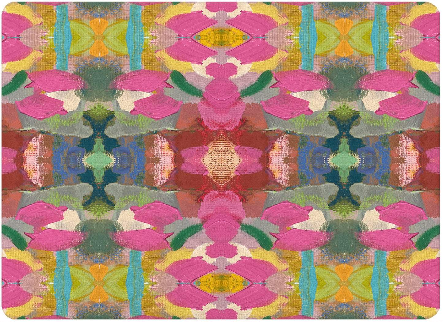 Moroccan Pink by Laura Park Glass Cutting Board: Large Rectangle (12" x 15")