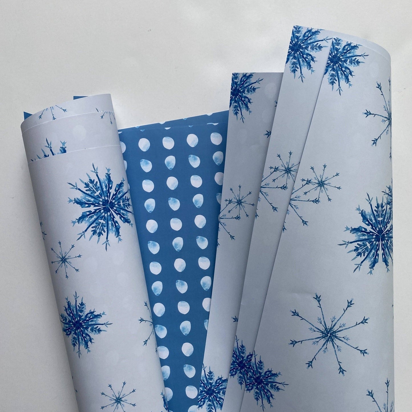 Blue Snowflake Wrapping Paper