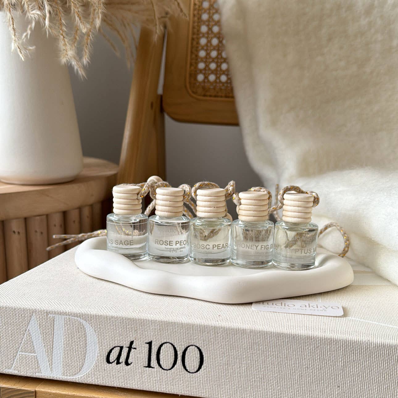 Car Diffuser Basil + Bosc Pear | Boho Natural Car Freshies