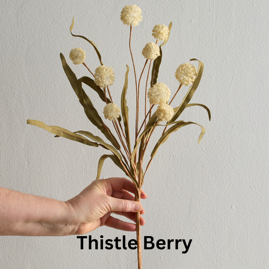 Artificial Thistle Berry Stem