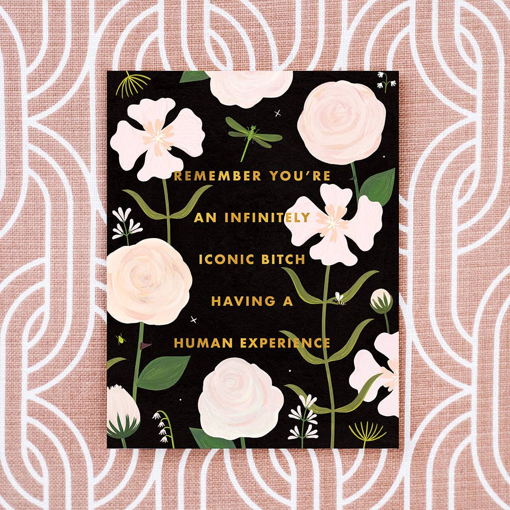 Infinitely Iconic Bitch Greeting Card (gold foil)