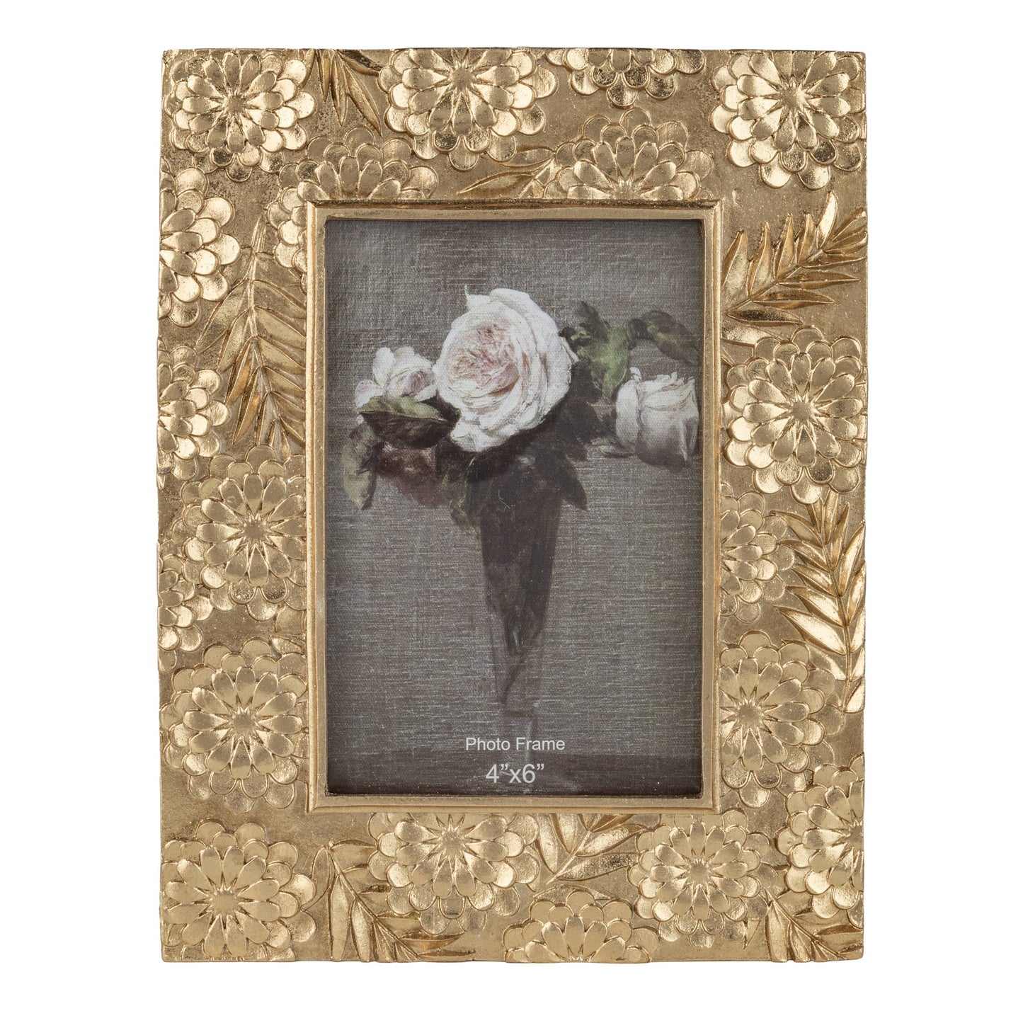 Floral motif picture frame