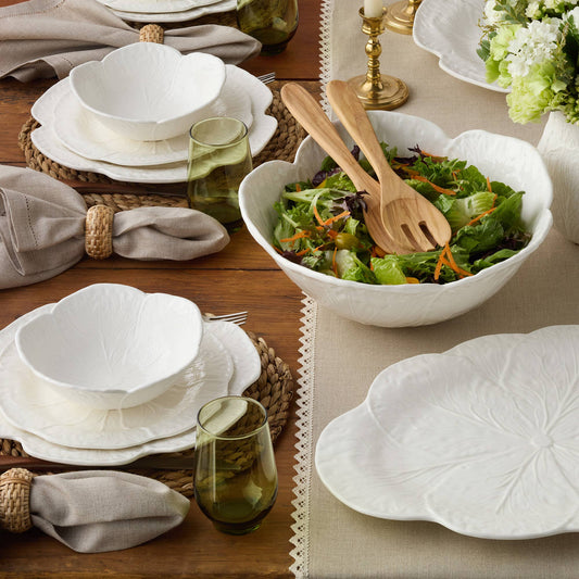 Le Jardin White Cabbage Dinner Plate