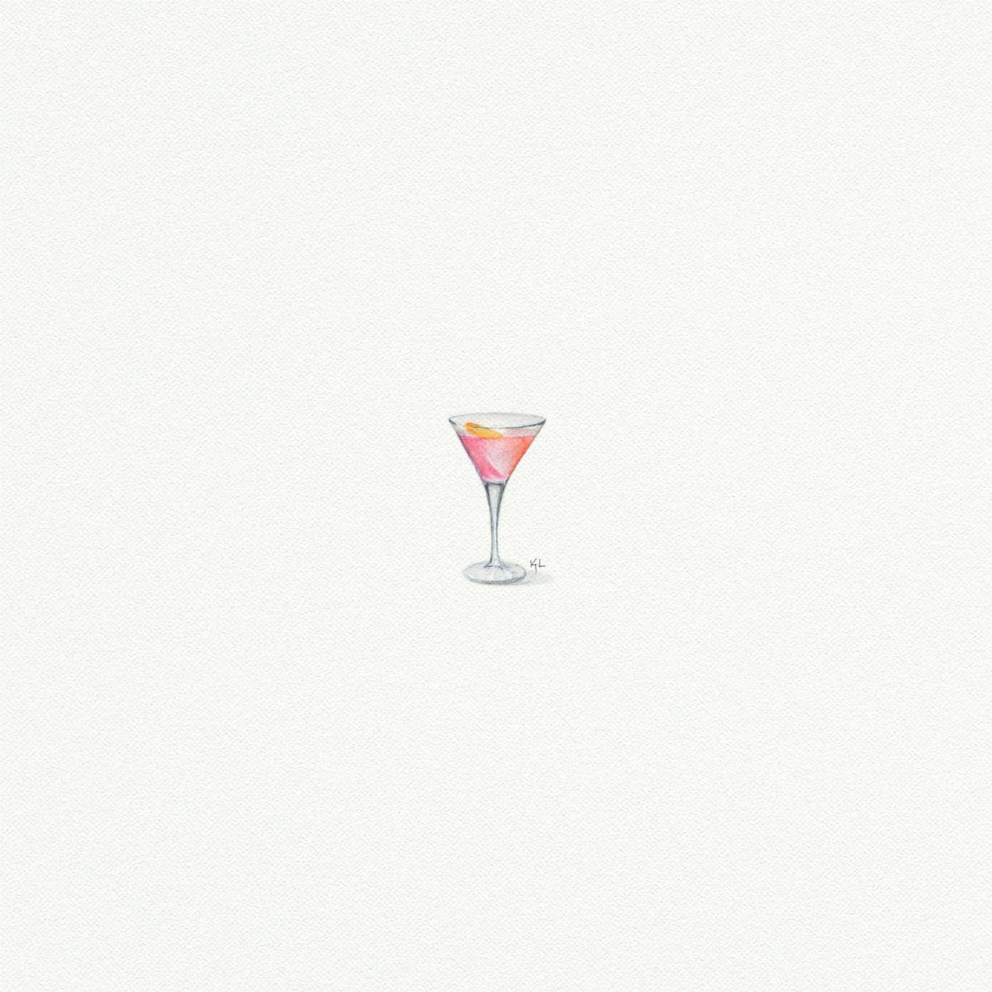 Cosmopolitan Miniature Watercolor Painting - Art Print