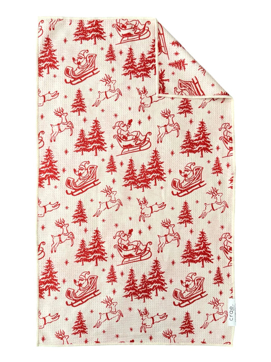 Sleigh The Night Double-Sided Hand Towel