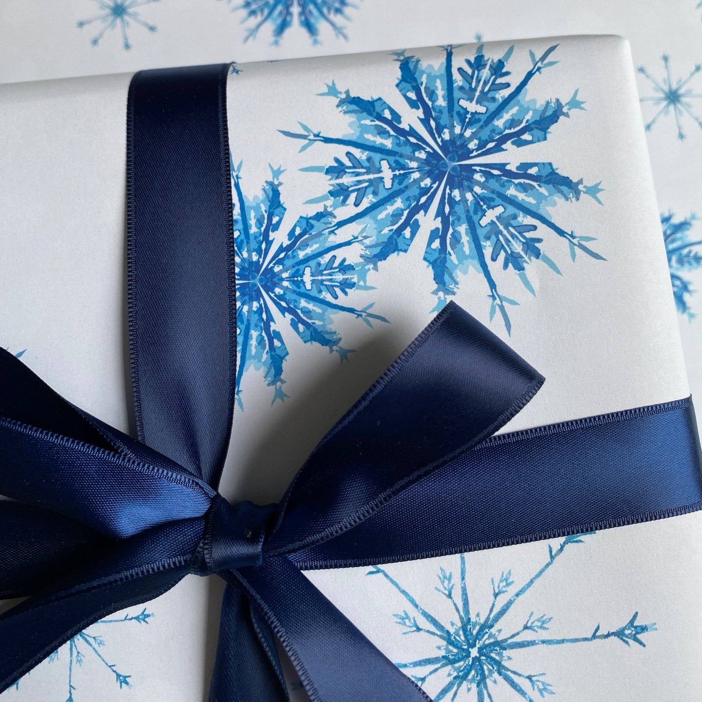 Blue Snowflake Wrapping Paper