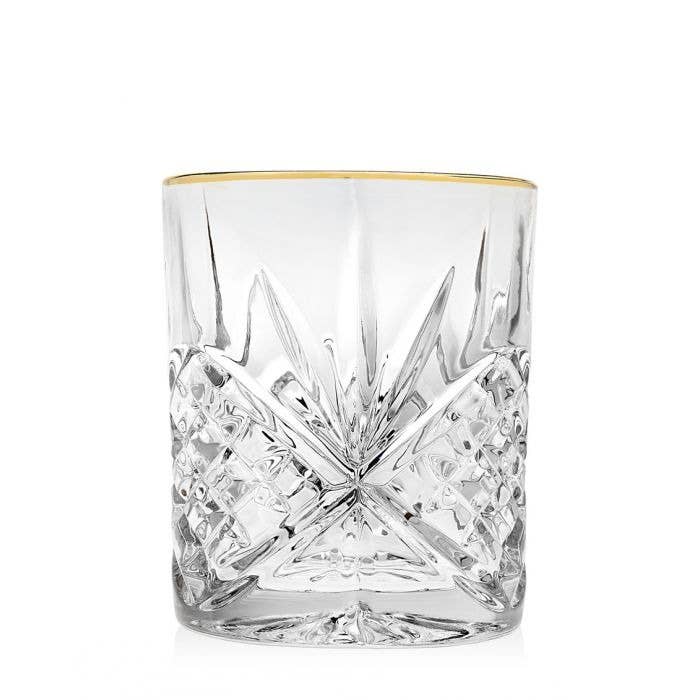 Gold Rimmed Crystal Highball Glasses