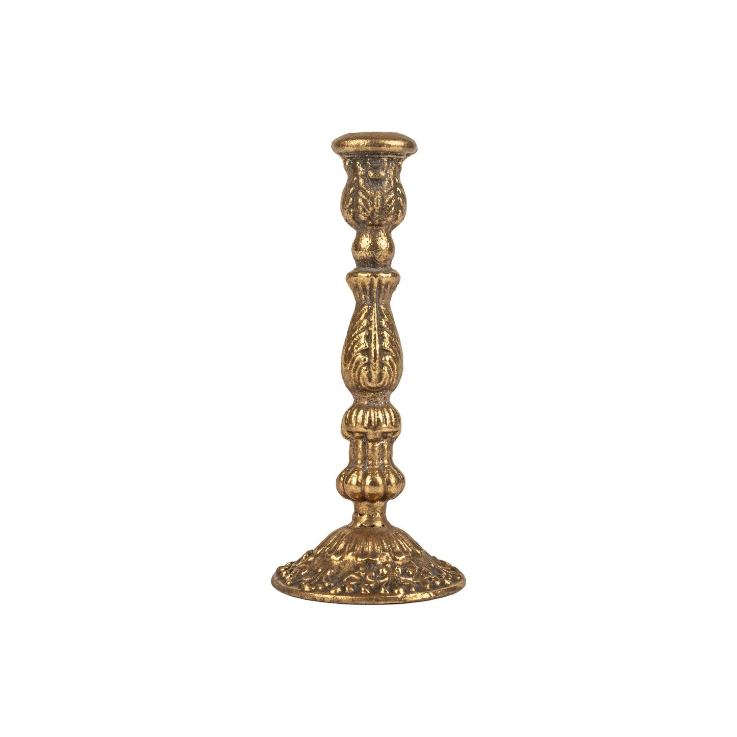 Antique Gold Cast Candle Holder