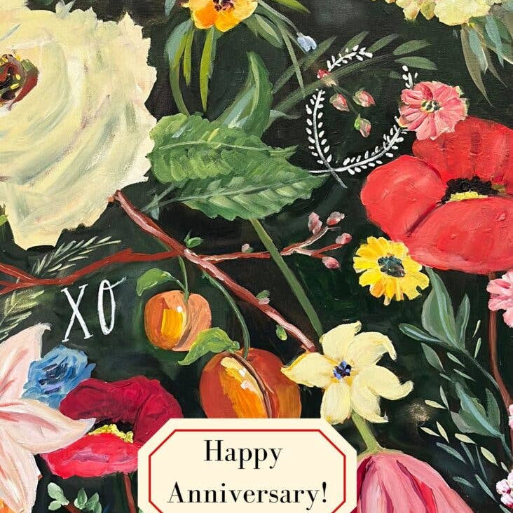 Happy Anniversary Flora Greeting Card