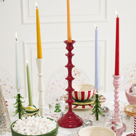 Pink Candy Coated Candle Holder