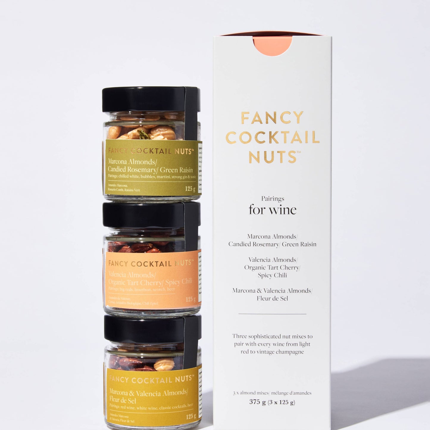 Nut Pairings: TRIO for wine gift box