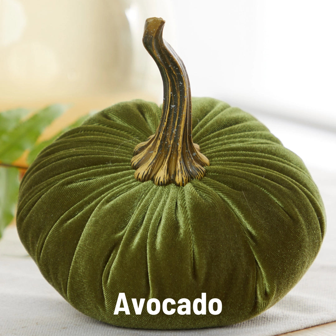 Large Avocado Velvet Pumpkin