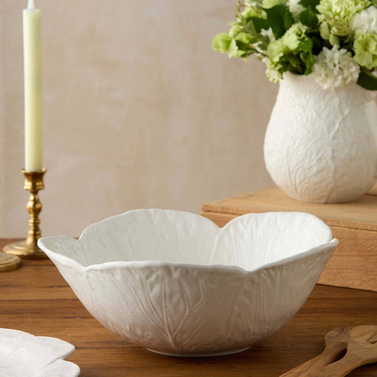 Le Jardin White Cabbage 3-D Deep Bowl