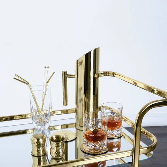 Gold-Plated Bar Cart