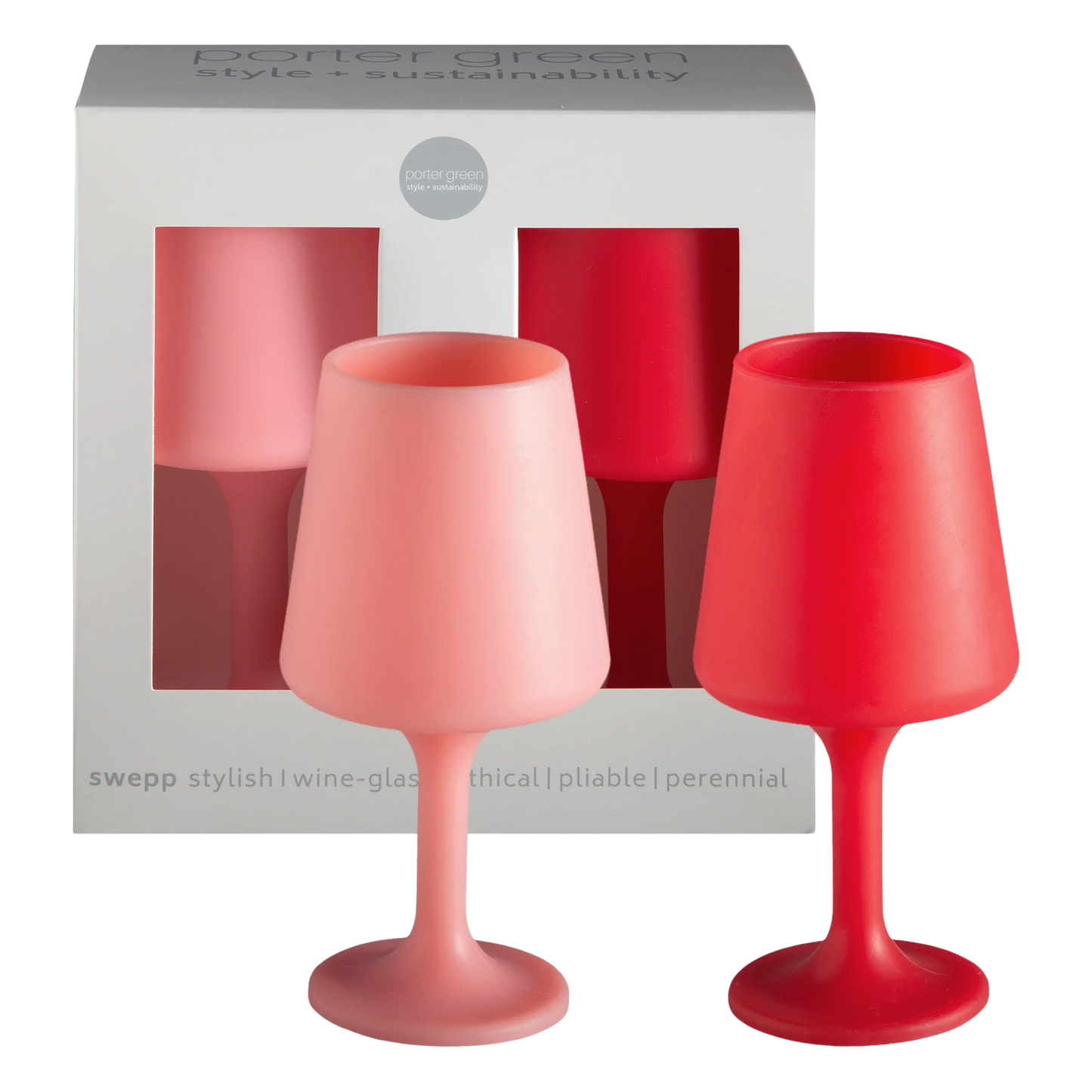 Cherry + Blush Long Stemm Unbreakable Glasses - Set of 2