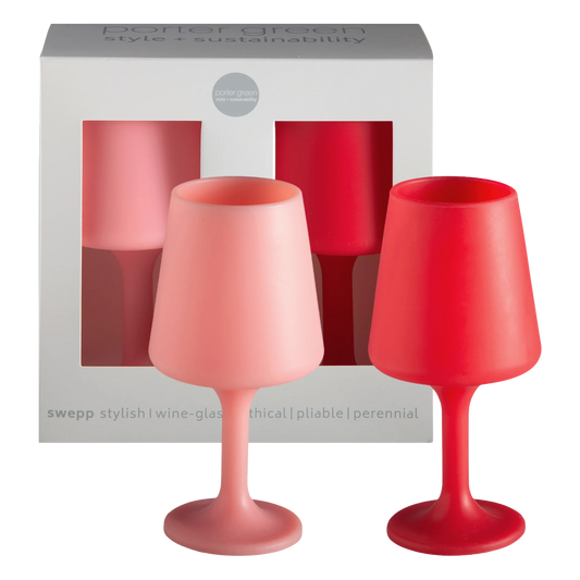 Cherry + Blush Long Stemm Unbreakable Glasses - Set of 2