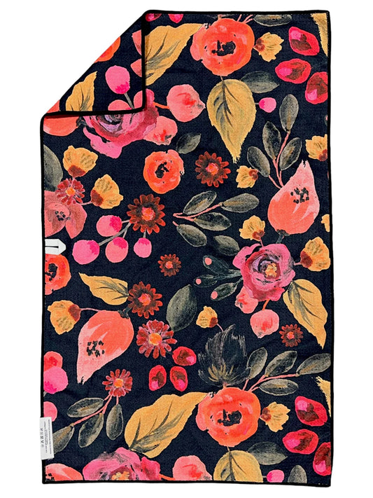Twilight Petals Double - Sided Tea Towel