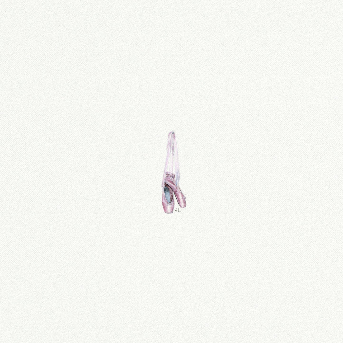 Ballet Slippers Watercolor Painting - Art Print