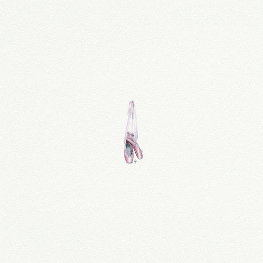 Ballet Slippers Watercolor Painting - Art Print