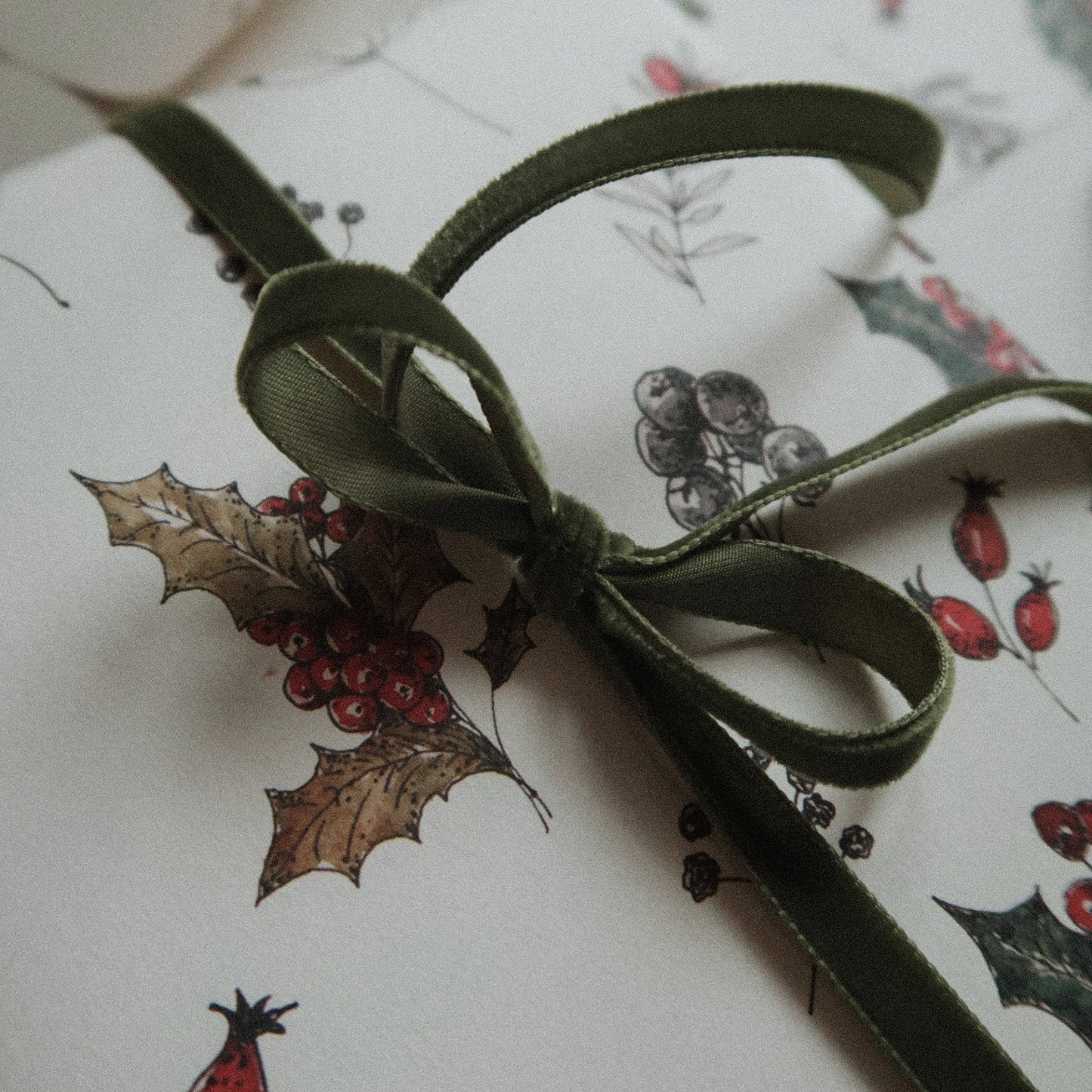 Velvet Moss Green Ribbon