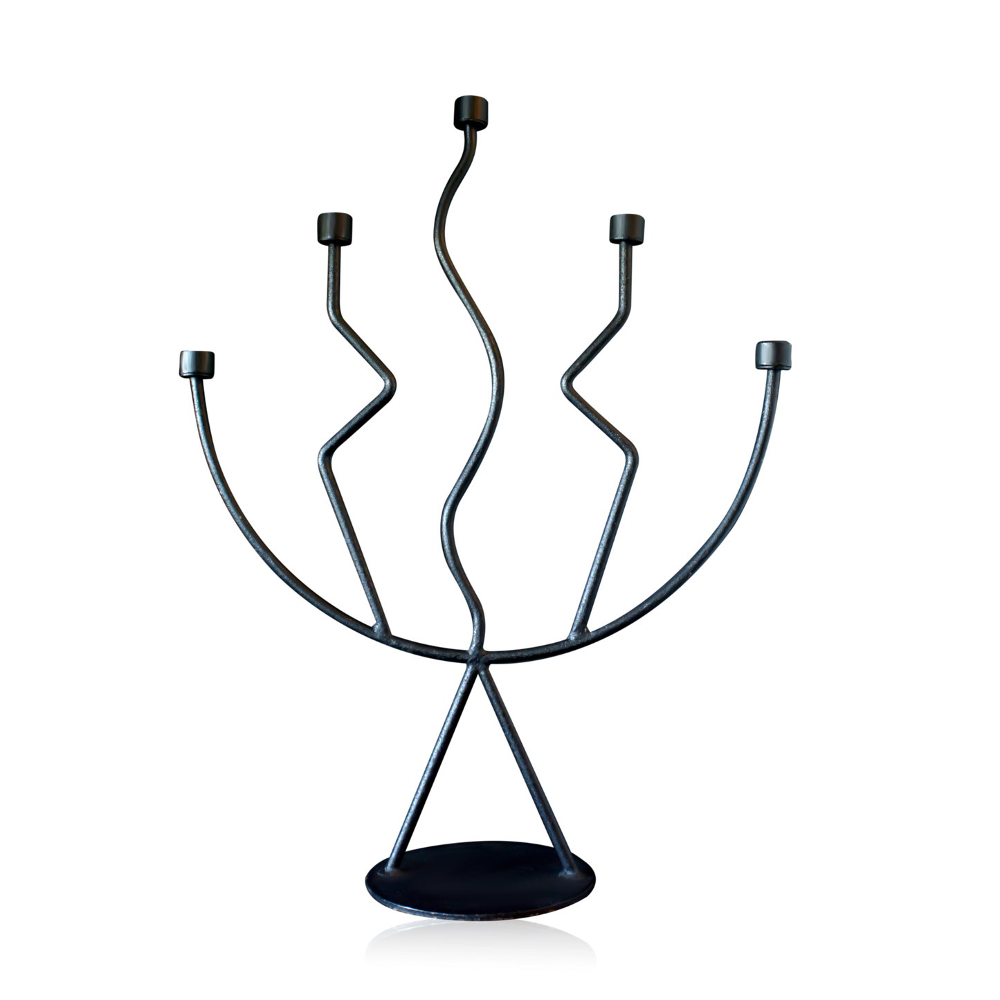 Black Rod Iron Candelabra