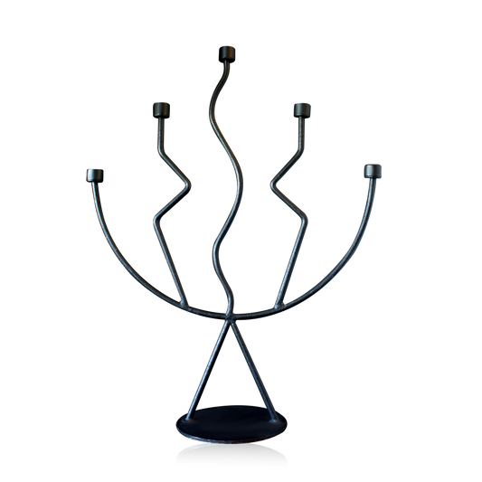 Black Rod Iron Candelabra