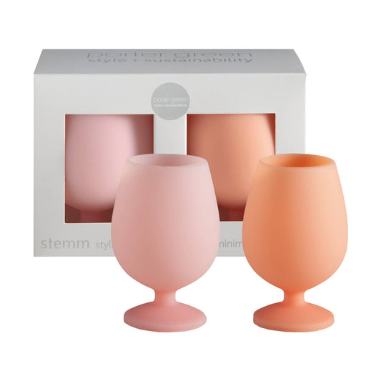 Peach + Petal Stemm Unbreakable Wine Glasses