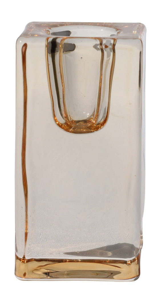 Quadra Glass Candle Holders | Bronze