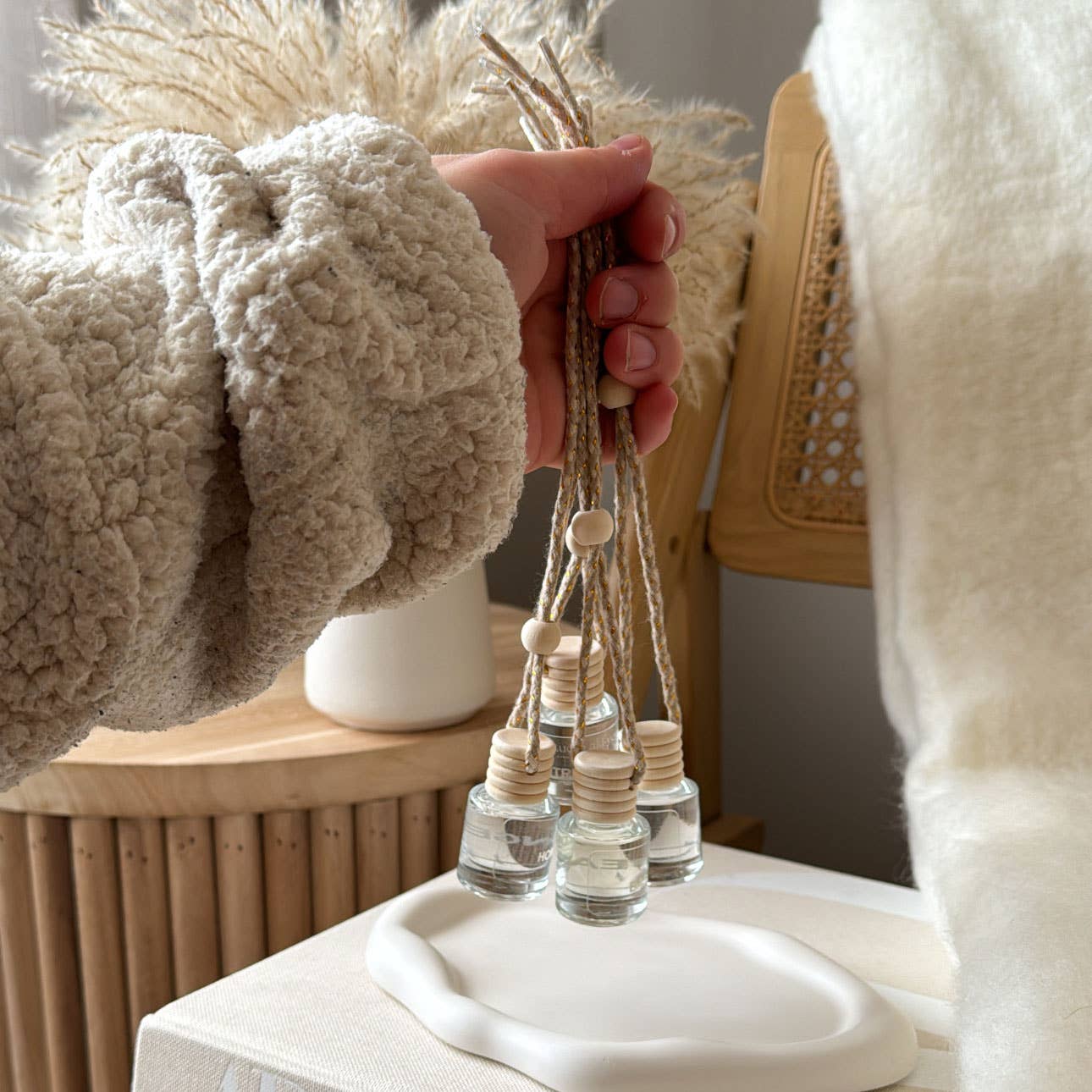 Car Diffuser Basil + Bosc Pear | Boho Natural Car Freshies