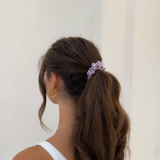 Silk Mini Scrunchie - Lilac
