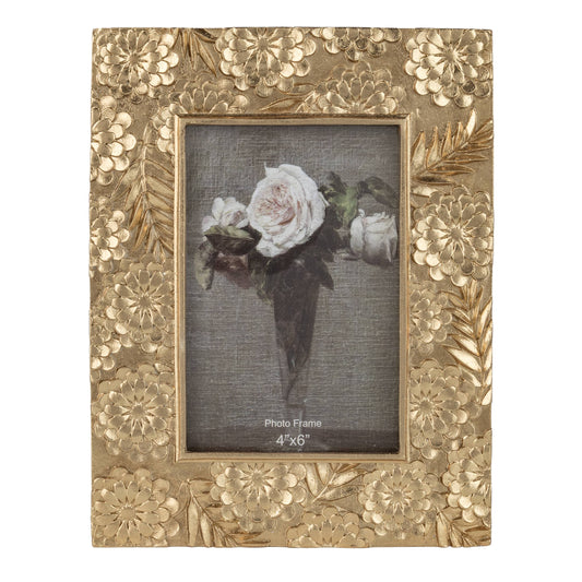 Floral motif picture frame