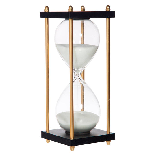 Gold Caged Hourglass 30 Minute Sand Timer