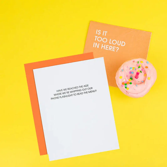 Read Menu With Phone Flashlight - Funny Birthday Card
