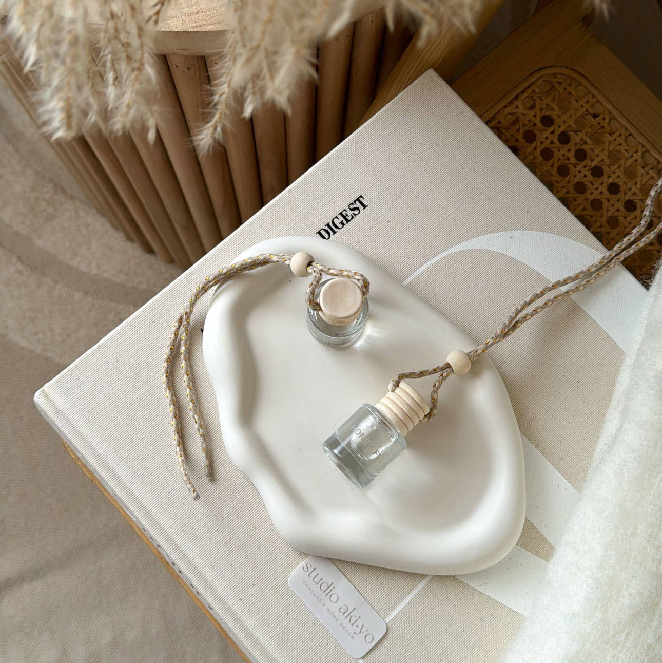 Car Diffuser Basil + Bosc Pear | Boho Natural Car Freshies
