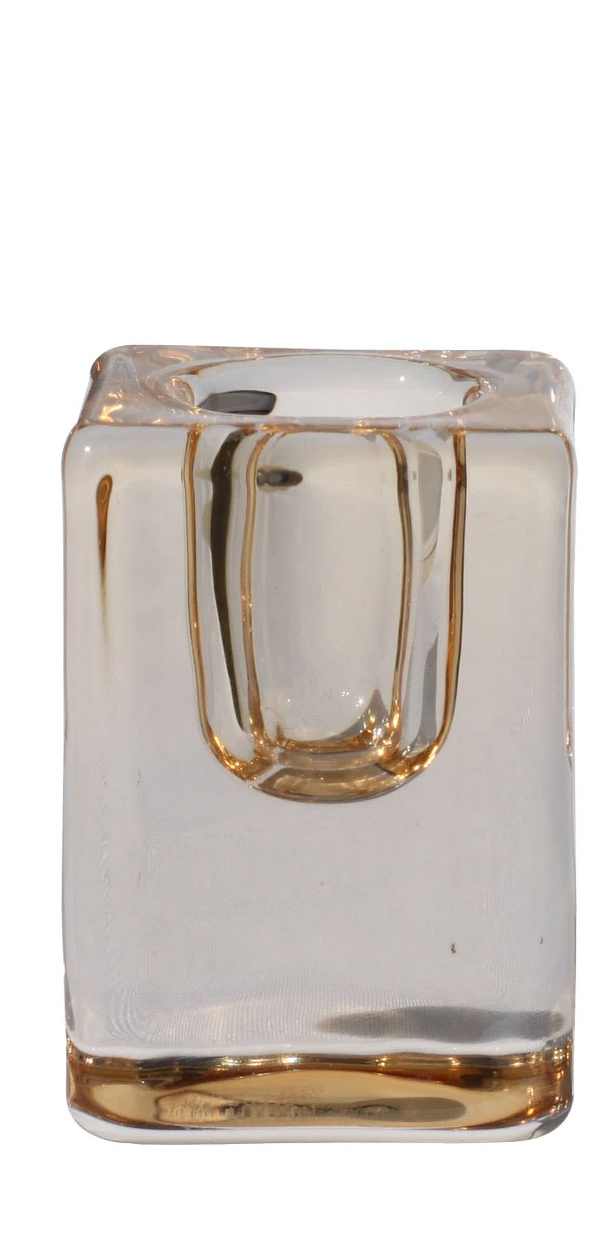 Quadra Glass Candle Holders | Bronze