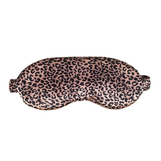 Silk Eye Mask - Pink Leopard